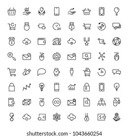 Marketing flat icon set. Single high quality outline symbol of info for web design or mobile app. Thin line signs for design logo, visit card, etc. Outline logo of graphic marketing