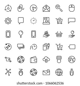 Marketing flat icon set. Single high quality outline symbol of info for web design or mobile app. Thin line signs for design logo, visit card, etc. Outline logo of graphic marketing