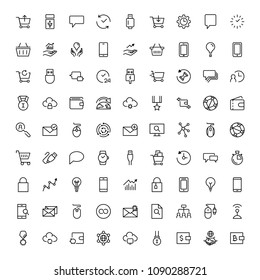 Marketing flat icon set. Single high quality outline symbol of info for web design or mobile app. Thin line signs for design logo, visit card, etc. Outline logo of graphic marketing