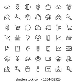 Marketing flat icon set. Single high quality outline symbol of info for web design or mobile app. Thin line signs for design logo, visit card, etc. Outline logo of graphic marketing