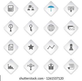 marketing flat rhombus web icons for user interface design