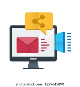 Marketing flat vector icon.