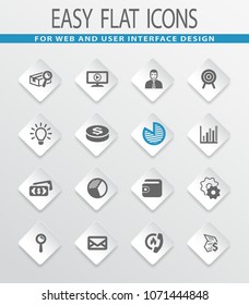 Marketing flat vector icons for user interface design