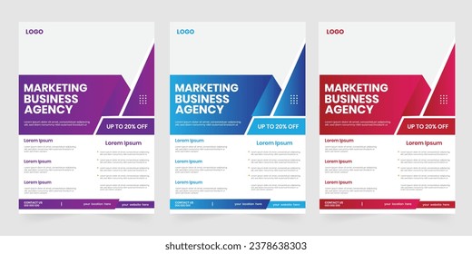 Marketing flyer and brochure cover template, Business marketing print flier, handout, paper document template, annual report, booklet cover design
