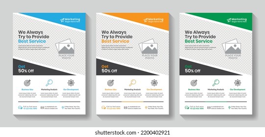 Marketing Flyer Corporate Business Brochure Template Design Leaflet