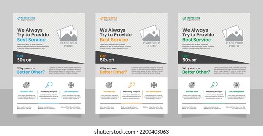 Marketing Flyer Corporate Business Brochure Template Design Leaflet