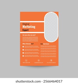 Marketing flyer for Learning and grow company business template