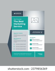 A marketing flyer template design