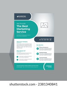 Una plantilla de folleto de marketing diseñada por