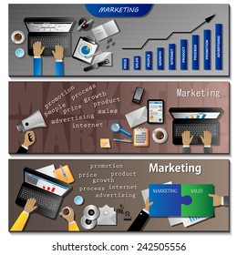 Marketing Flyer Template Set - Vector Illustration, Graphic Design, Editable For Your Design