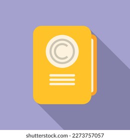Marketing folder document icon flat vector. Business marketing. Social market