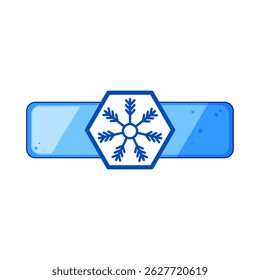 marketing frozen label cartoon. retail shelflife, temperature preservation, quality freshness marketing frozen label sign. isolated symbol vector illustration