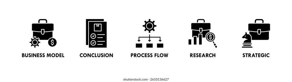 Marketing Funnel banner web icon vector illustration concept with icon of business model, conclusion, process flow, research, and strategic