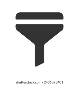 Marketing Funnel glyph vector icon isolated Marketing Funnel stock vector icon for web, mobile app and ui design