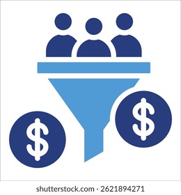 Marketing-Trichter-Symbolelement für Design