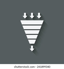 marketing funnel symbol - vector illustration. eps 10