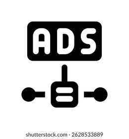 marketing glyph icon. Strong and solid vector icon for websites, mobile interfaces, presentations, and visual branding. High quality and easy to edit.