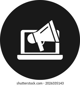 Marketing Glyph Inverted Icon Design