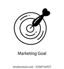 Marketing Goal doodle Icon Design illustration. Marketing Symbol on White background EPS 10 File