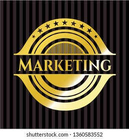 Marketing golden emblem