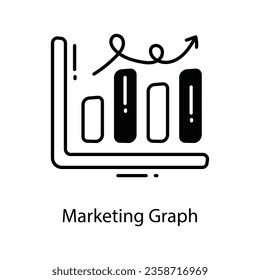 Marketing Graph doodle Icon Design illustration. Marketing Symbol on White background EPS 10 File