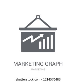 marketing Graph icon. Trendy marketing Graph logo concept on white background from Marketing collection. Suitable for use on web apps, mobile apps and print media.