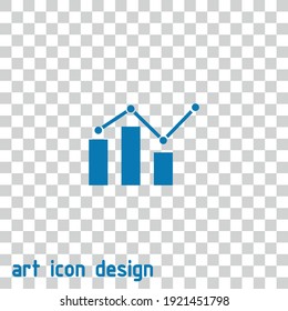 marketing graph vector icon on an abstract background