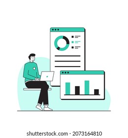 marketing growth concept illustration vector