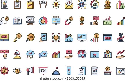 Marketing growth icons High-Quality Vector Icons Collection with Editable Stroke. Ideal for Professional and Creative Projects.
