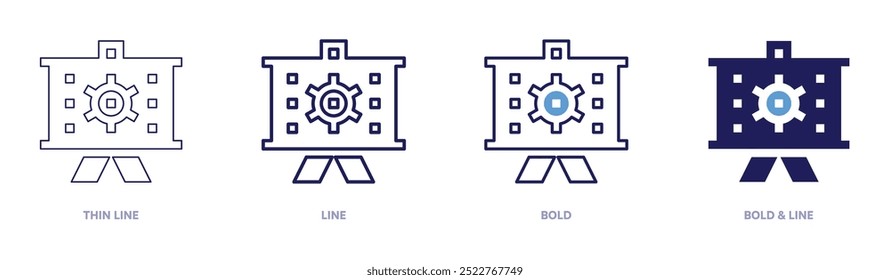 Marketing icon in 4 different styles. Thin Line, Line, Bold, and Bold Line. Duotone style. Editable stroke.