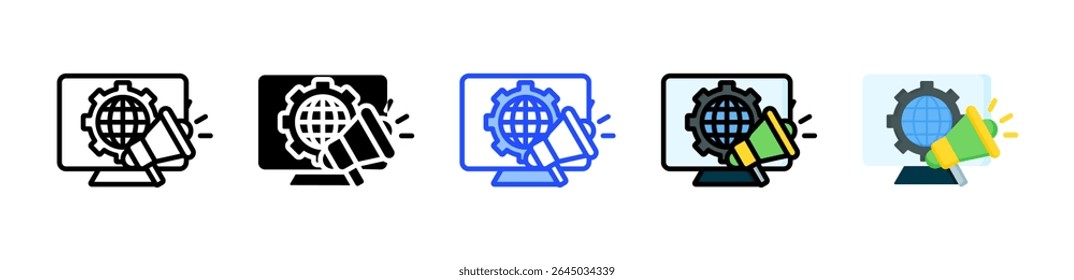 Marketing Icon Collection With Multiple Styles