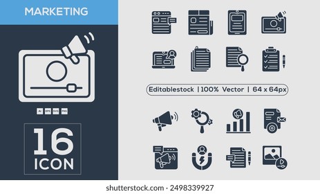 Marketing icon collection Vector illustrator