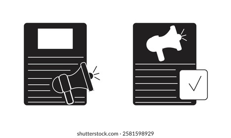 
marketing icon, editable stroke for digital marketing ,advertising, Thin line icon, Editable stroke, eps 10 vector illustration