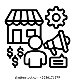 Marketing Icon Element For Design