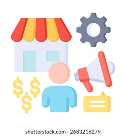Elemento de icono de marketing para diseño