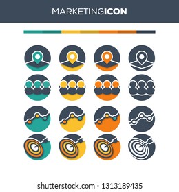 MARKETING ICON FLAT