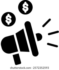 Marketing Icon Glyph Vector Illustration