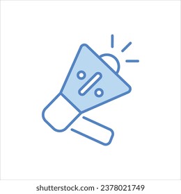 Marketing icon islolate white background vector stock illustration.