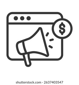 Marketing Icon Lineal Style Vector Illustration