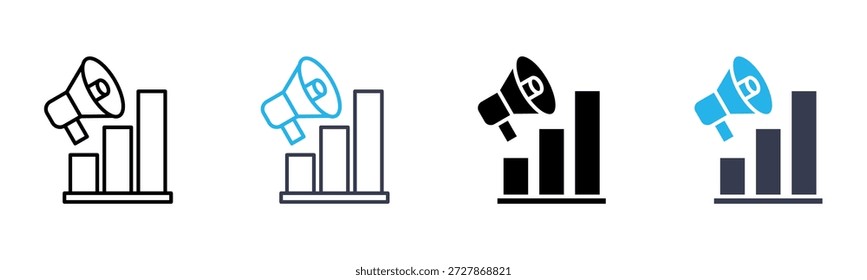Ícone de marketing ilustração vetorial de estilo múltiplo