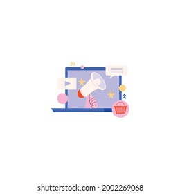 Marketing Icon On White Background