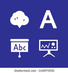 marketing icon set with co, presentation and capital a vector icons for web and graphic design