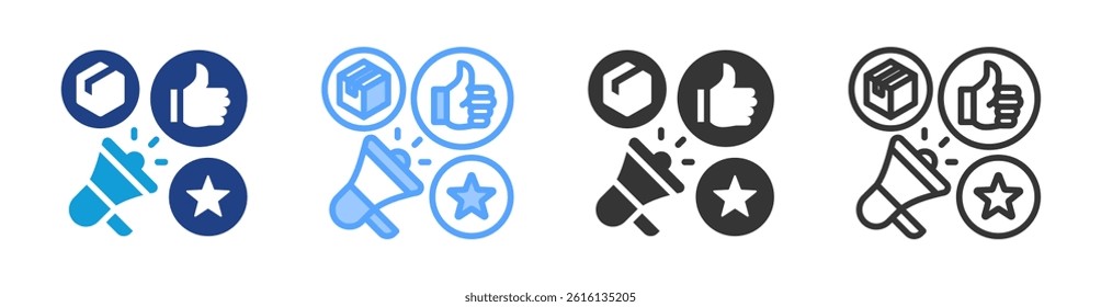 Marketing icon set multiple style collection