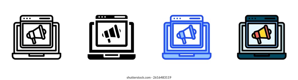 Marketing Icon Set With Multiple Style Collection
