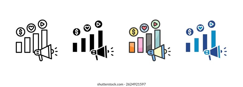 Marketing Icon Set Multiple Style Collection