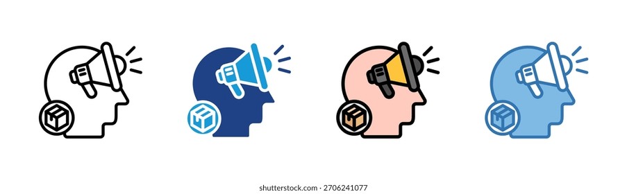 Conjunto de iconos de marketing colección de estilos múltiples