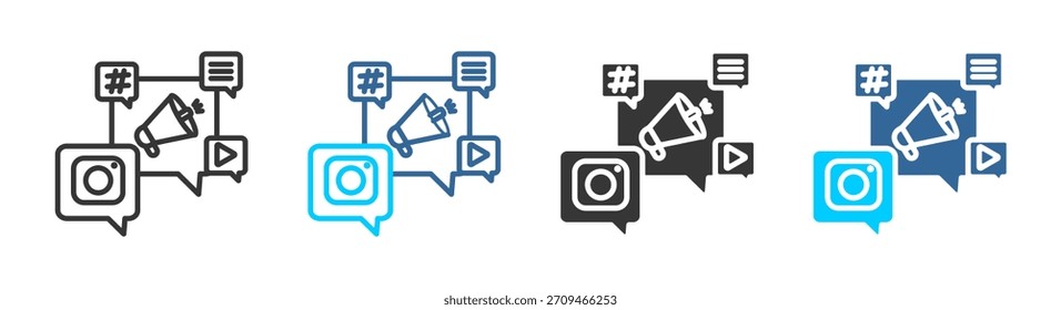 marketing icon set multiple style collection