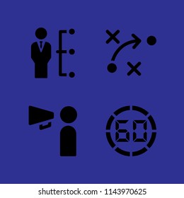 marketing icon set with strategy, promoting and digital display vector icons for web and graphic design