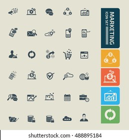 
Marketing icon set. vector