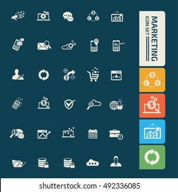 Marketing icon set. vector